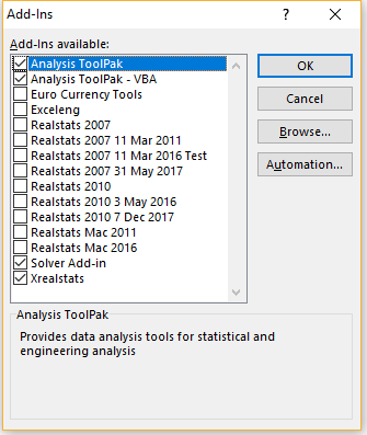 install analysis tool pak for mac